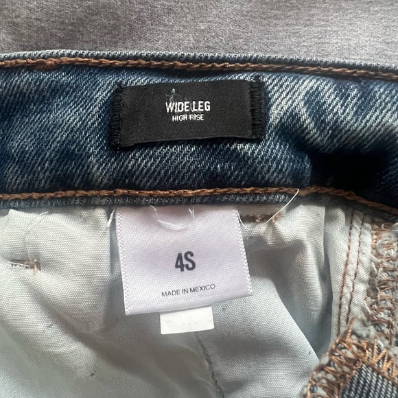 NWT Express Wide Leg High Waist Jeans sz 4 short - Picture 10 of 14